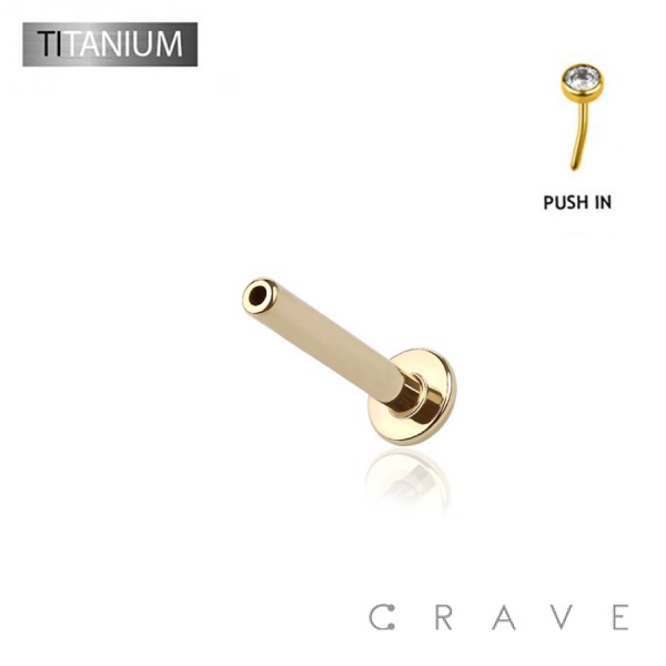 4MM FLAT DISK IMPLANT GRADE TITANIUM THREADLESS PUSH IN LABRET BAR